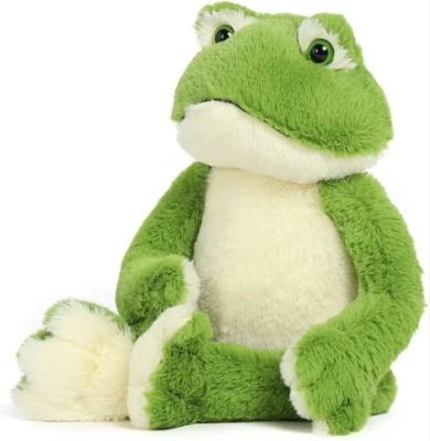 China Plush Frog Stuffed Animal Cute Frog Soft Toy with White Belly Gift for sale
