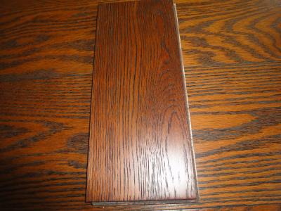 China solid oak flooring ,Brushed Gunstock color Stained for sale