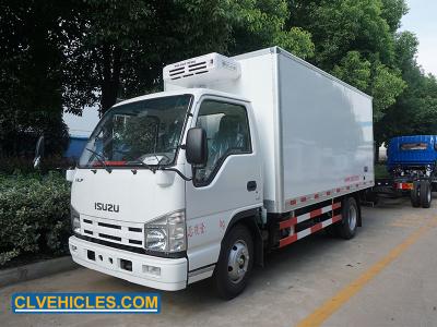 China ELF 100P ISUZU Reefer Camión ABS Frenos Combustible Diésel Peso pesado en venta