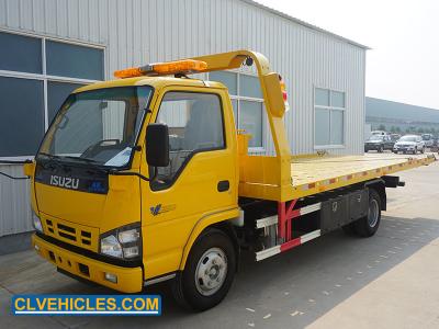 China 4ton Flatbed ISUZU 130hp Wrecker Tow Truck for sale