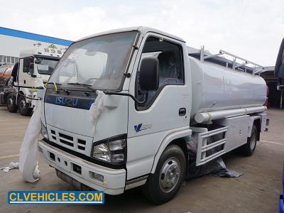 China 600P ISUZU camión cisterna de combustible 130hp 5000 litros camión cisterna de gasolina en venta