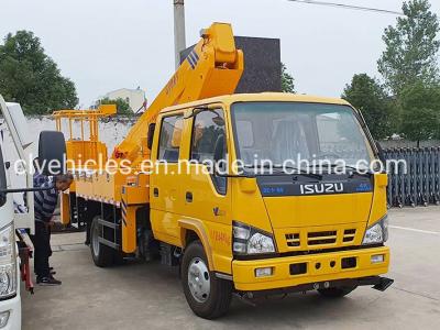 China 4X2 ISUZU plataforma aérea caminhão 22m caminhão montado plataforma hidráulica à venda