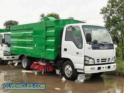 Cina ISUZU Serie N camion spazzatura stradale 2500L serbatoio dell'acqua e 5000L serbatoio della spazzatura in vendita