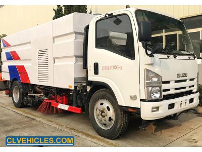 China ISUZU 700P 190hp caminhão montado aspirador de estrada varredor 7360kg Gvw à venda
