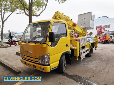 China 100P 98hp 12M ISUZU camión de plataforma aérea en venta