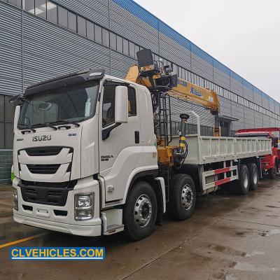 China GIGA 460hp ISUZU camión montado grúa camión de carga recta 15m 10 toneladas en venta