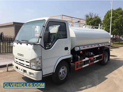 China 100P 98hp ISUZU Water Truck Mobile Water Tanker Light Duty 4000 Liters for sale