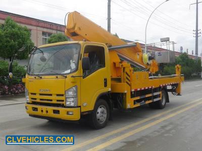 Chine 21m ISUZU Plateforme aérienne camion camion Plateforme de travail aérien montée 1000kg à vendre