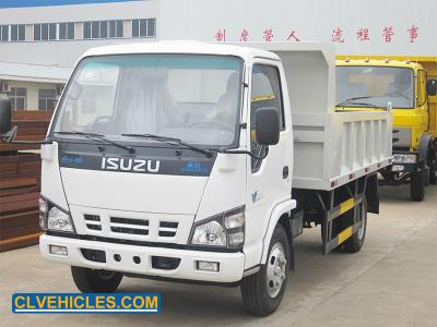 Chine ISUZU 600P 130hp véhicule résistant de camion à benne basculante de 8 tonnes pour le transport à vendre