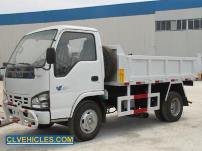 중국 에어 브레이크 ISUZU 덤프트럭 틱터 쓰레기 덤프트럭 130hp 판매용