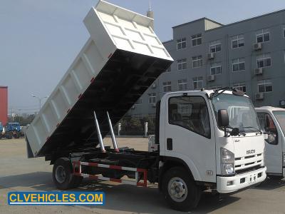 Chine ELF 190 HP ISUZU camion de décharge Tous les pneus de terrain pour véhicule de construction à vendre