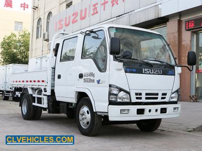 China 600P ISUZU Landscape Dump Truck 2-4 Ejes con cabina de tripulación blanca en venta
