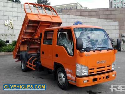 China 98 caballos de fuerza 5 toneladas ELF ISUZU camión de descarga de basura ligera para la construcción en venta