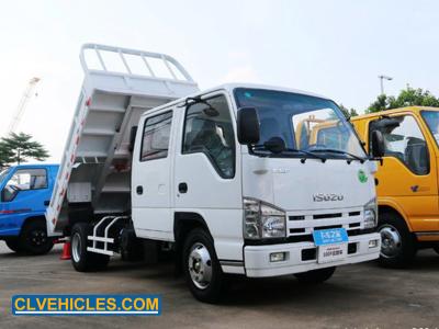 중국 3 톤 ISUZU NPR Hd 덤프 트럭 두 배 오두막을 가진 폭 8-10 피트 판매용