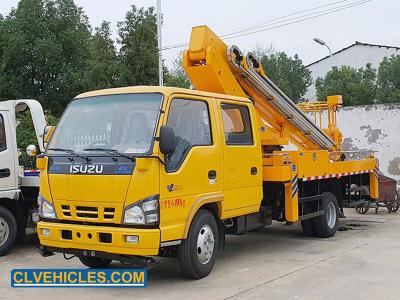 China ISUZU N Series Truck Mounted Bucket Lift 16m Telescopic Boom with Crew Cab for sale