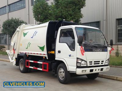 China vehículo de recogida de basura de los frenos neumáticos 4x2 del camión de basura de 600P 130hp ISUZU en venta