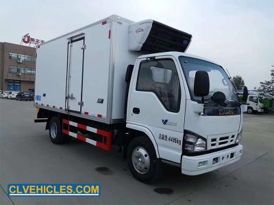 China Série N ISUZU Reefer Camião 130hp Caminhão de entrega de frio Portas deslizantes à venda