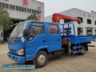 중국 ISUZU 130hp 크레인 트럭 들어올림 3톤 건설 기계 판매용