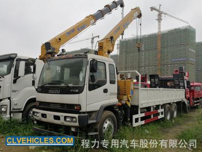 중국 6X4 ISUZU 크레인 트럭 10 톤 16m 남자 기중기 텔레스코픽 붐 판매용