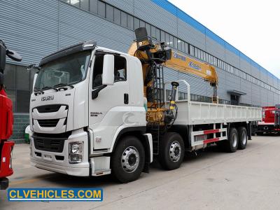 China 8X4 GIGA ISUZU Truck Gemonteerde kraan 16 Ton Teleskopische boom kraan Truck Te koop