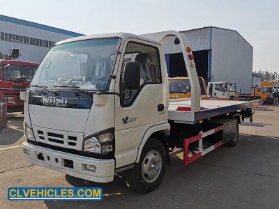 중국 ISUZU 600P Tow Truck 130hp 4 Ton Flatbed Tow Truck 판매용