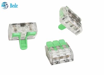 China Lever Wire Splicing Connector Quick Terminal Blocks 3 ways 450V 32A OJ263 for sale