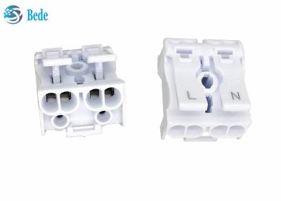 China 2 Poles PA66  Quick Terminal Blocks Lever Nuts 450V 24A Push In Connector Block for sale