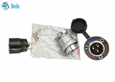 China M25 Circular Aviation Connector 4 Pin With Round Flange And Dust Cover 300V 20A for sale