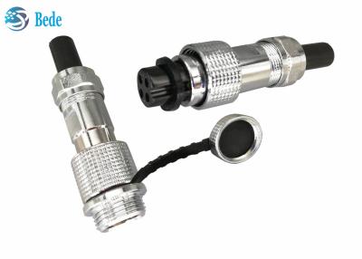 China Copper Shell M12 Circular Gx12 Aviation Connector IP68 Cable To Cable Docking Connector 2~7 Pin for sale