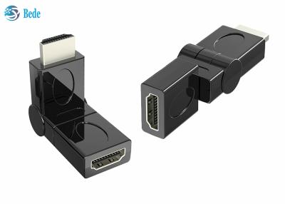 China Gold Plated HDMI Male To Female Swivel Adapter 90 180 270 360 Deg Rotatable for sale