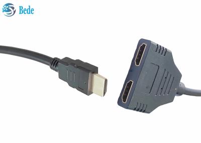 중국 2 아웃의 HDMI 분배기 1, 이중 모니터 복제 / 반사경을 위한 풀（Full） HD 1080P 3D4K HDMI 분배기 판매용