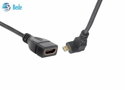 中国 HDMI女性ケーブルのアダプターのコネクター（4方向への斜めのマイクロHDMIの男性:左Right+1pcsのStraigh） 販売のため