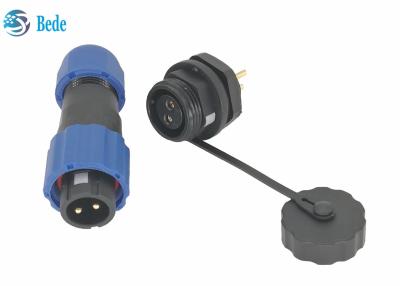 China Ip68 Waterproof Power Cable Connector , 2 Pin M13 Panel Mounting Connector for sale