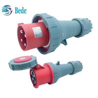 China Durable High Current 63A / 125 Amp  Industrial Plugs And Sockets 3P+E IP67 à venda