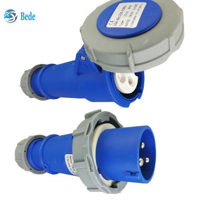 中国 Single Phase 3pin Industrial Plug Socket - with Standard ICE60309 220~250V 32Amp 販売のため