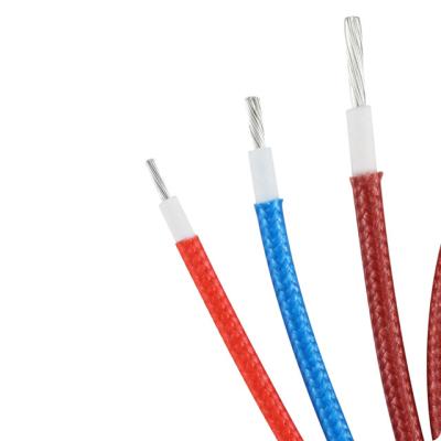 China 22 Awg Silicone Fiberglass Insulated Copper Wire UL 3122 High Temperature Resistant for sale