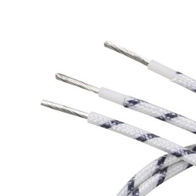 China alambre trenzado del silicón de la fibra de vidrio de 305m/roll 26AWG UL3172 en venta