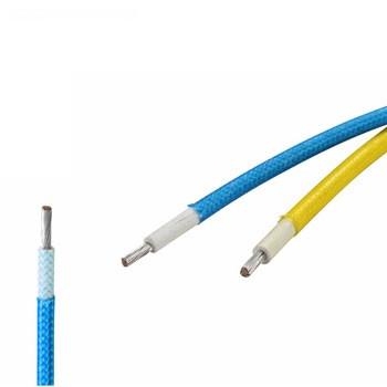 China la fibra de vidrio del cable del aislamiento de la goma de silicona de 24awg UL3122 trenzó en venta