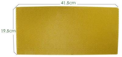 China 100% Natural Comb Beeswax Foundation Sheets For Bee Frames 41.5*19.5cm for sale