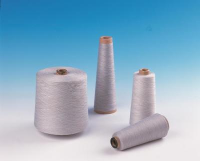 China White Heatproof Metal Conductive Yarn , 40S Blended Yarn for sale