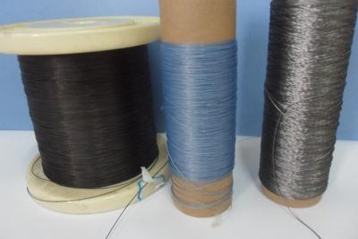China Flexible PVC Coat Metallic Yarn , 12um Fire Retardant Sewing Thread for sale
