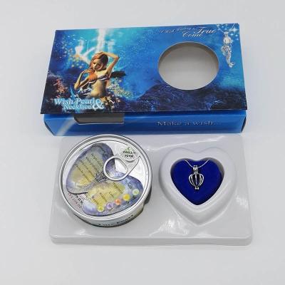 China DIY Wish Pearl Necklace Gift Box With Mermaid Design suitable for sending girl friend for sale
