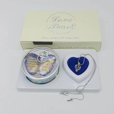 China Custom Color Box  Love Pearl Necklace Gift Box With Fashion Cage Pendant for Birthday or Holiday Gift for sale
