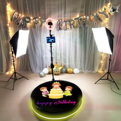 China Spinning 360 Camera Photo Booth Portable With Ring Light à venda