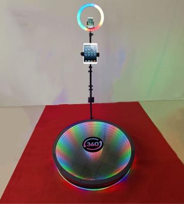 China Safety Design RGB LED 360 Photo Booth Slow Motion Tempered Glass for sale