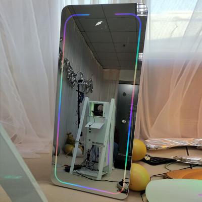 China Explosion Proof Foldable Selfie Station Photo Booth LED Frame For Birthday Party for sale