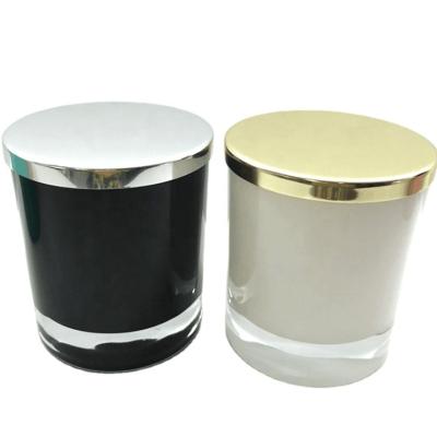 China Nothing luxury candle jar, loose wooden lid, empty frosted glass candle container for home decoration for sale