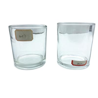 China Hot Sale 6oz/7oz/9oz/12oz Nothing Glass Scented Glass Candle Jars With Wooden Lid for sale