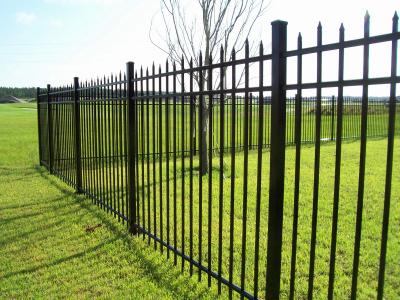 China 2.03m Pvc Coated Black Wrought Iron Fence Panels Security for sale