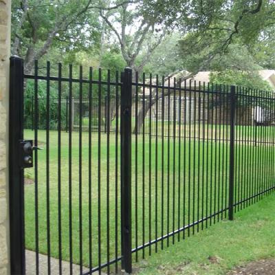 China Wrought Iron Metal Picket Ornamental Fence Panel Galvanized for sale